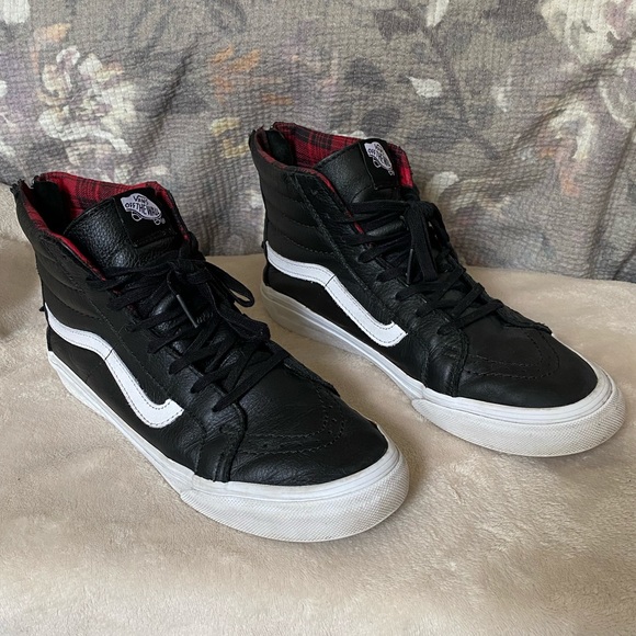 Vans Sk8-Hi Leather Shoes - Picture 6 of 7